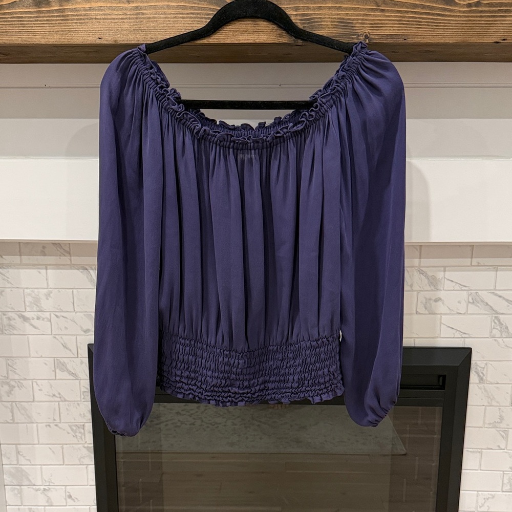 Michael Kors deep blue Purple silk Blouse